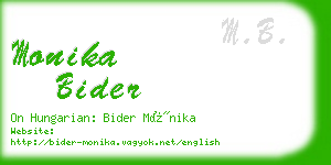 monika bider business card